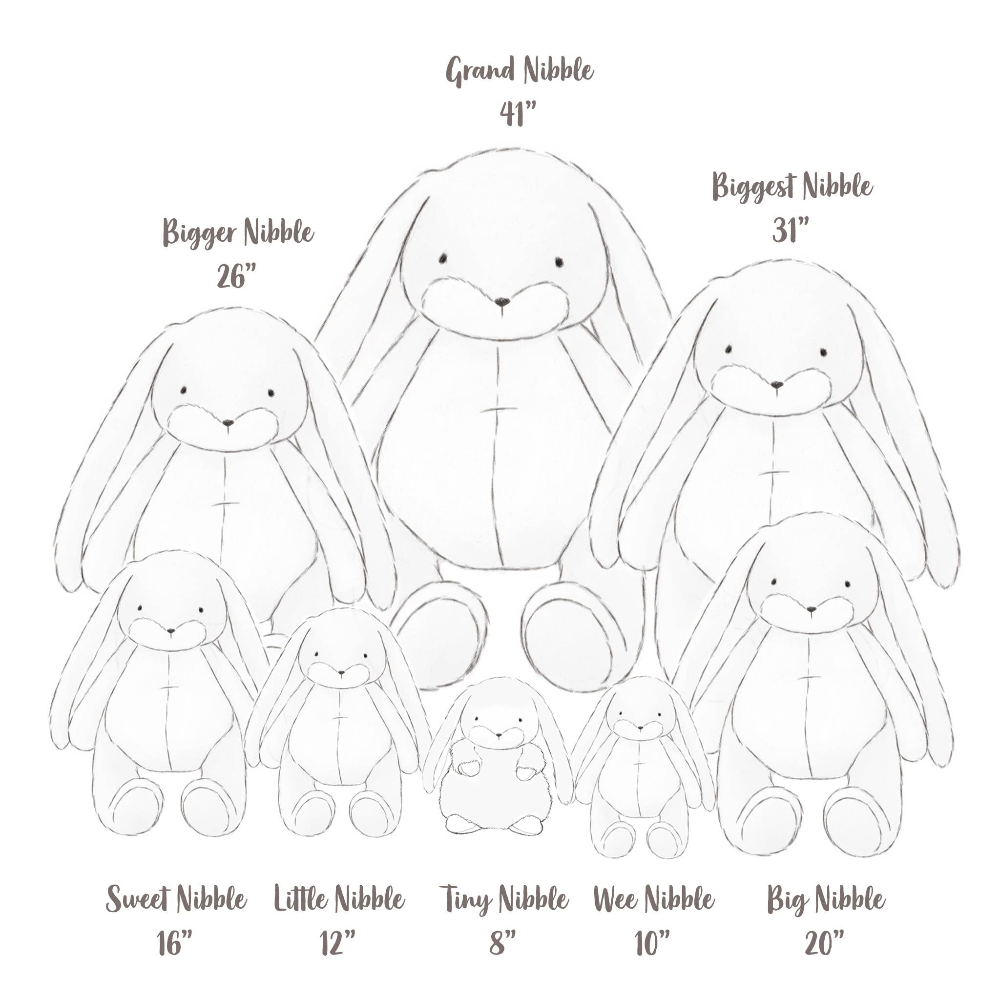Little 12" Nibble Bunny - Pink