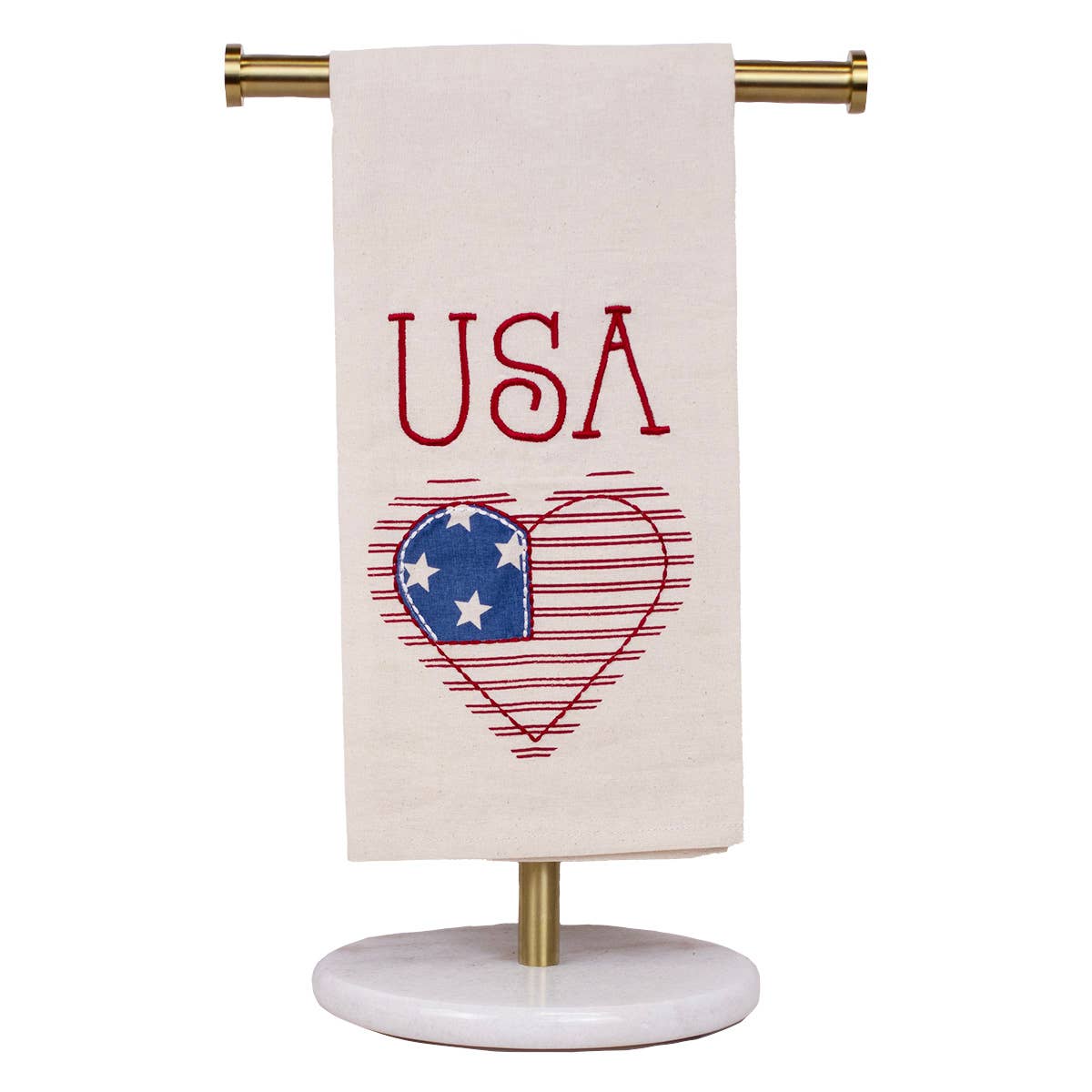 USA Love Hand Towel   White/Red/Blue   20x28