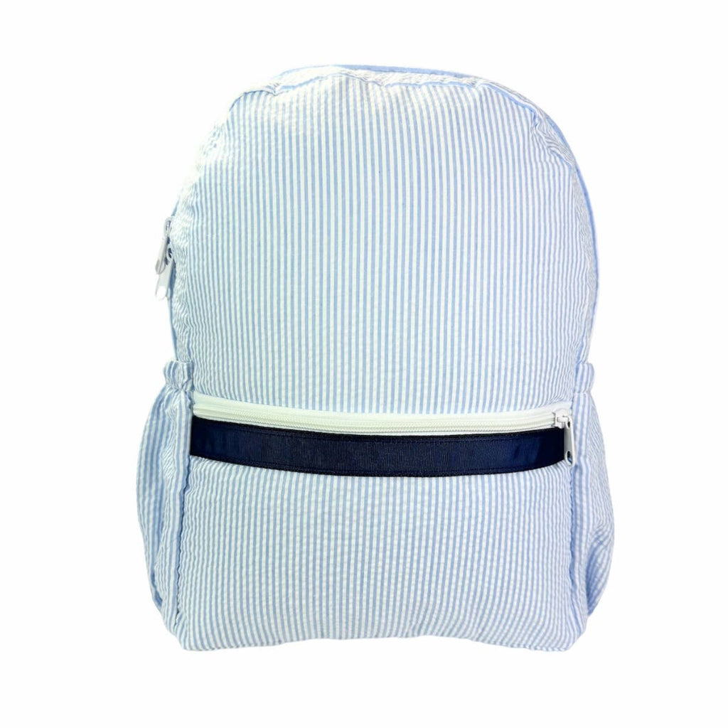 Skipper Seersucker Medium Backpack w/ Pocket | Mint
