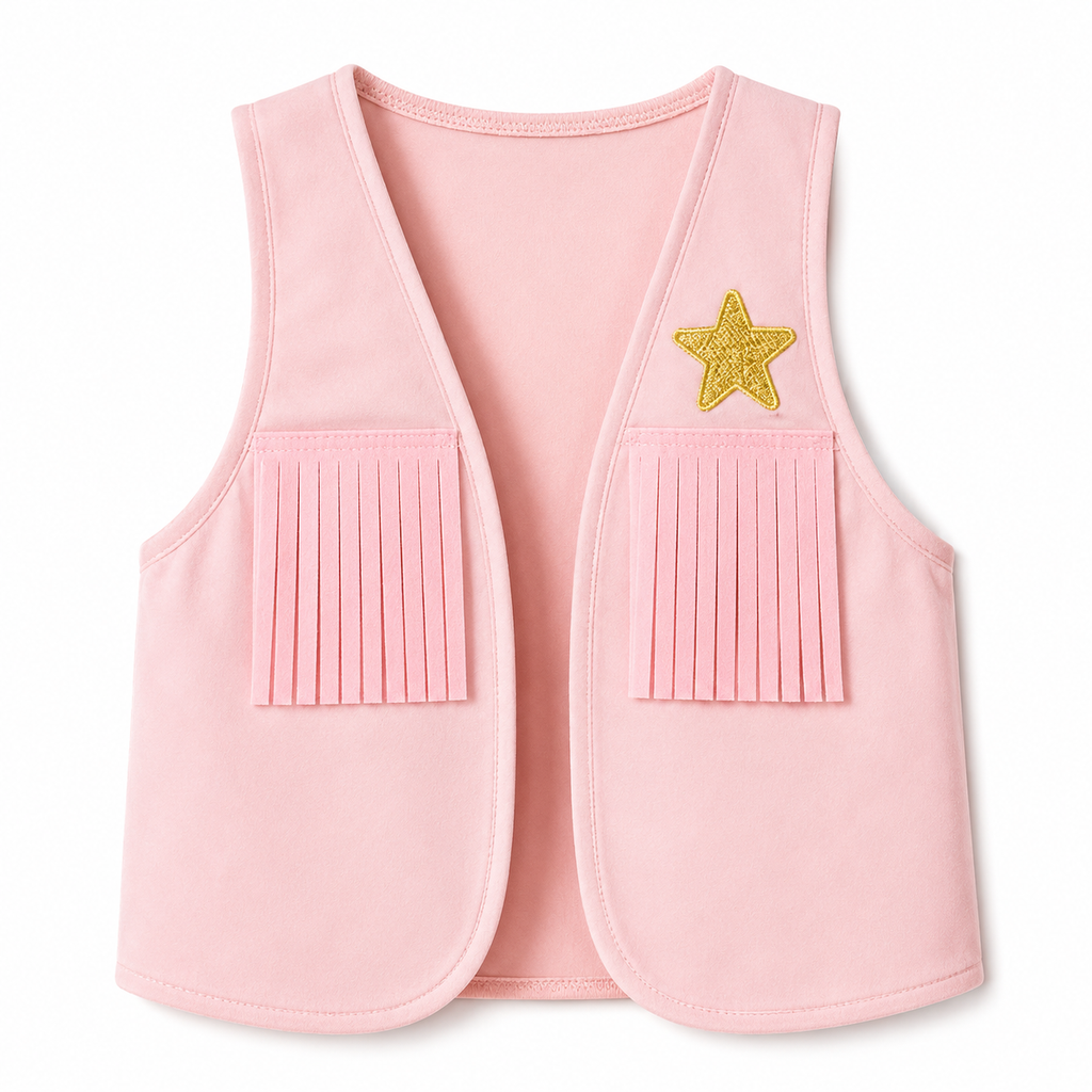 Pink Cowgirl 4-Piece Costume Outfit