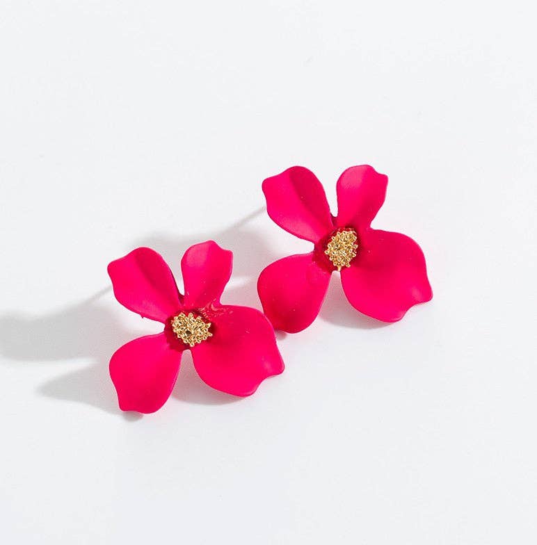 Orchid Floral Stud Earrings