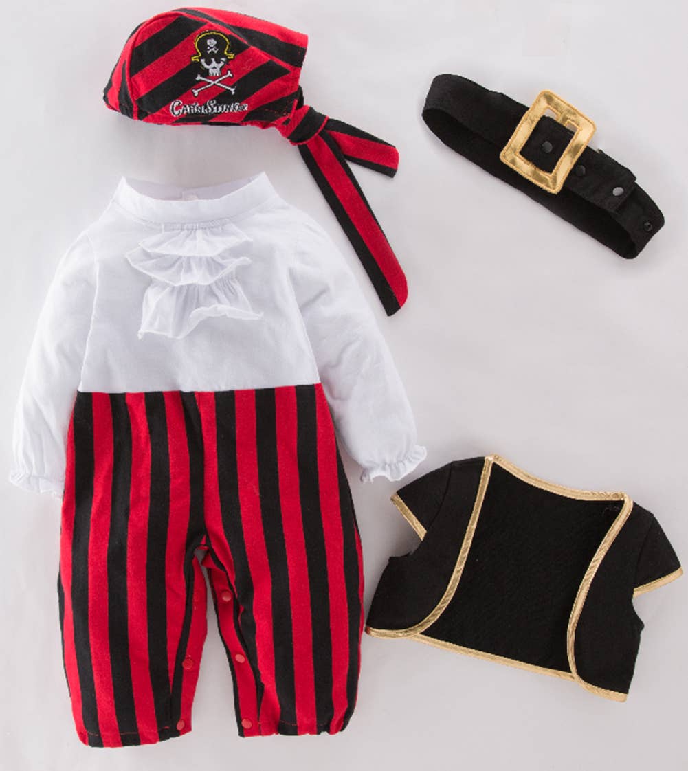 Cap'N Stinker Pirate Little Boy 4-Piece Costume Set