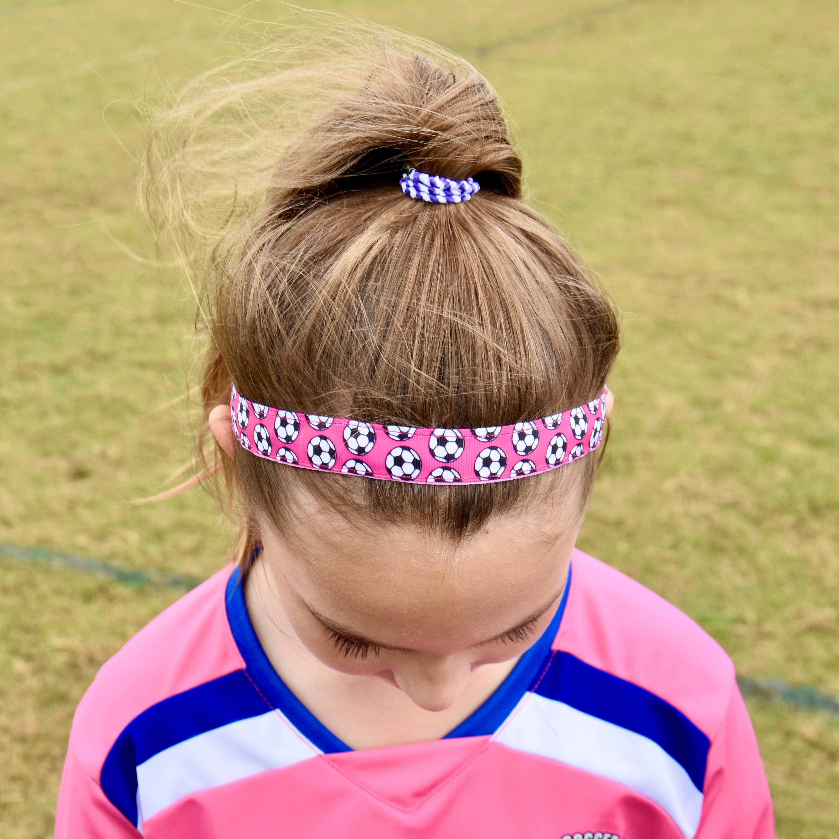 Adjustable No Slip Soccer Headbands: Blue / 1 Pack