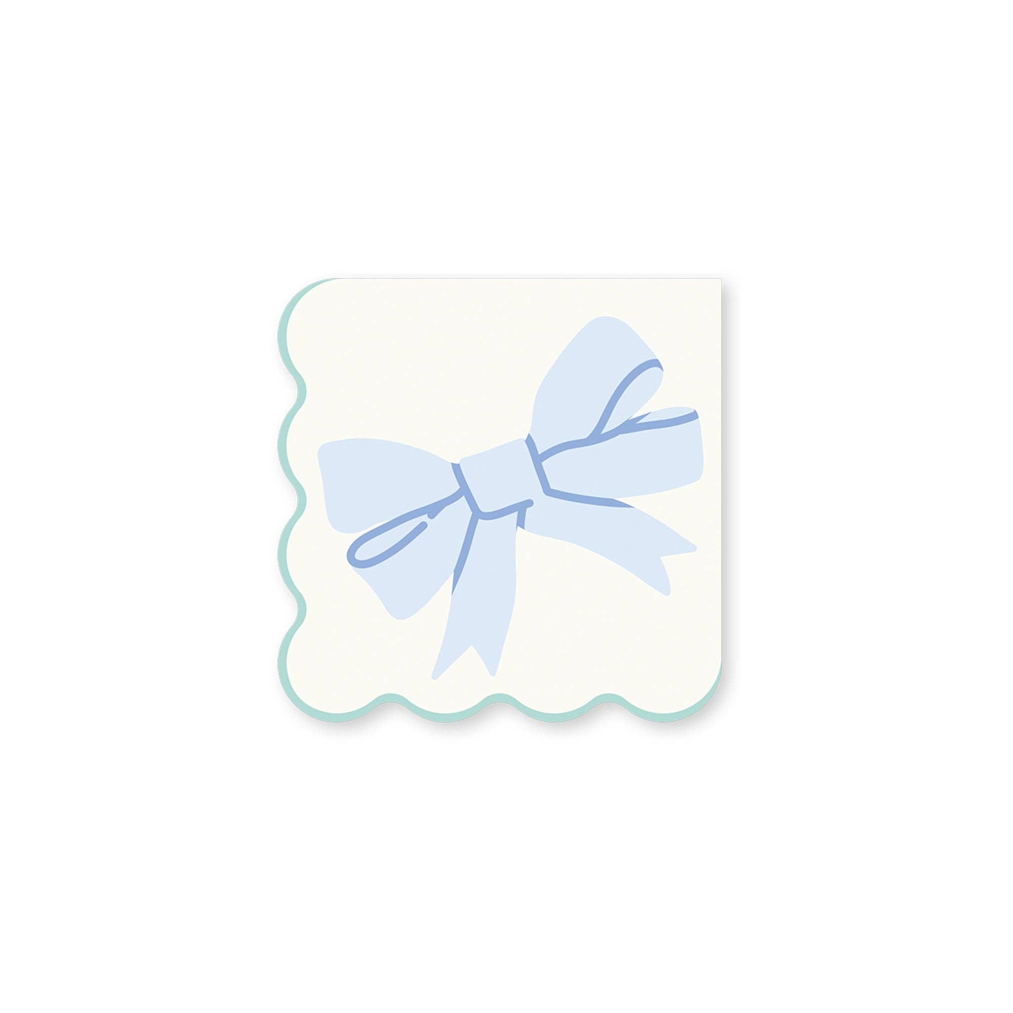 Blue Bow Cocktail Napkin
