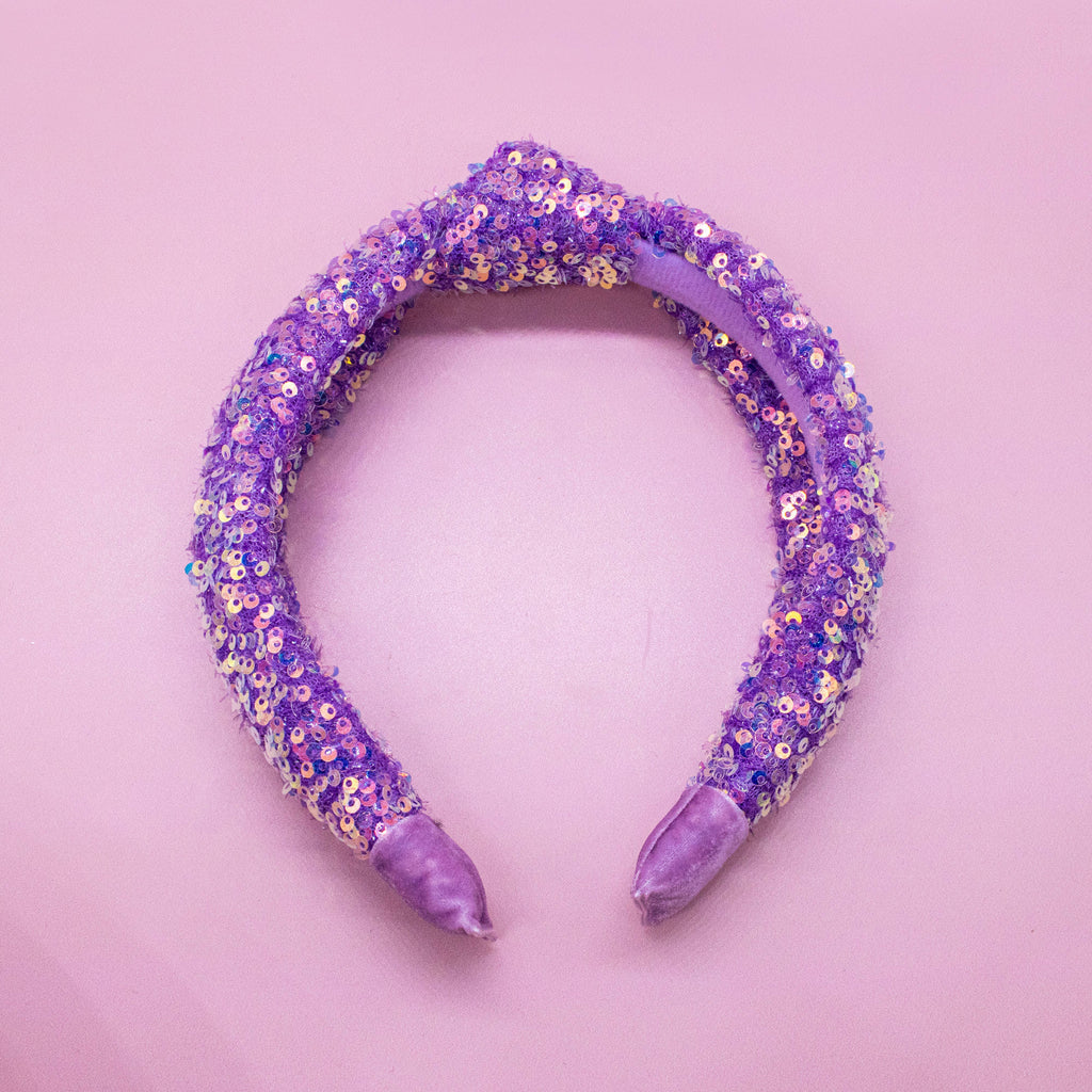 Kids Knot Headband - Rainbow Sequin Knotted Hair Accessories