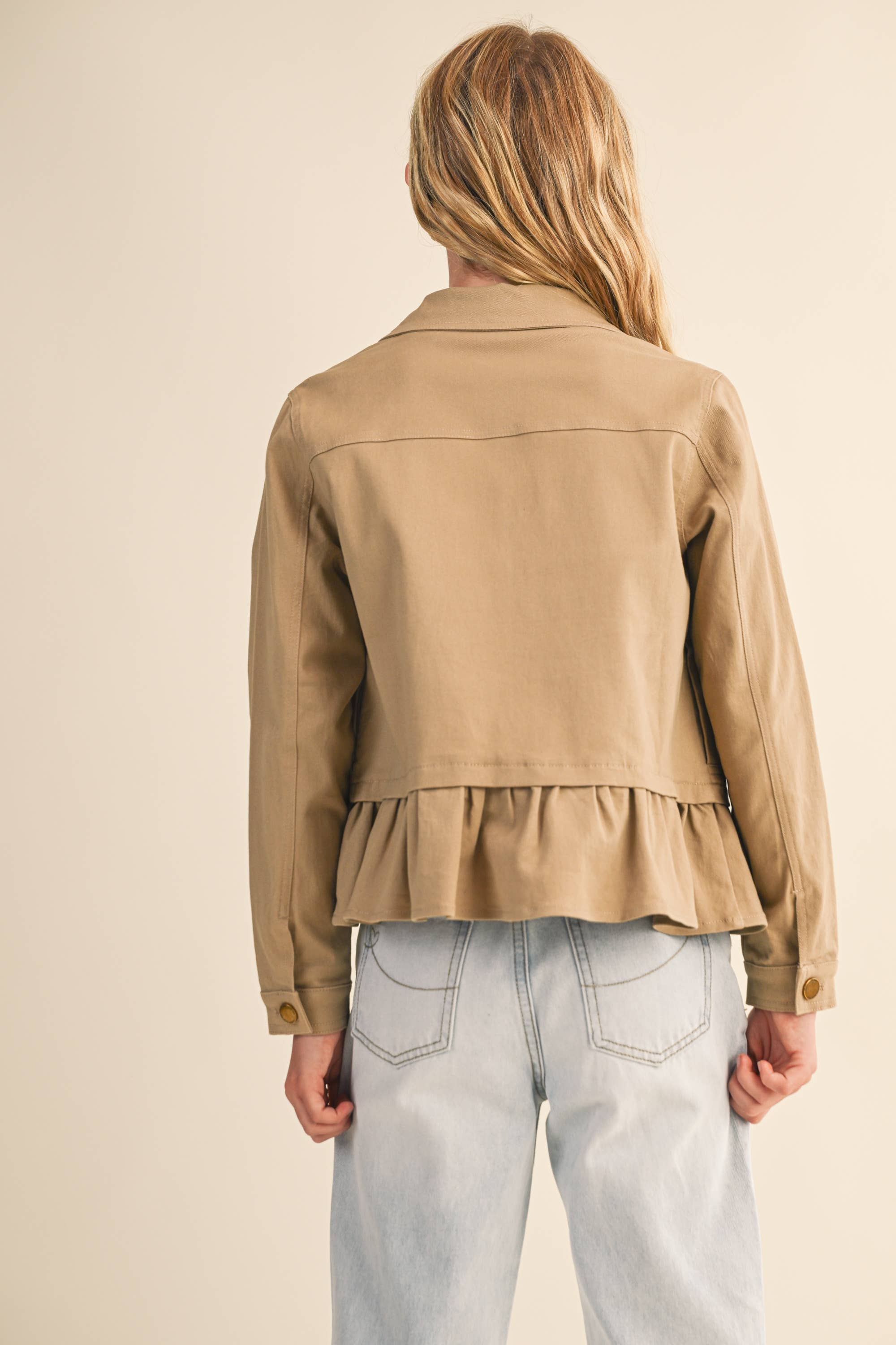 TWEEN KIDS GIRLS CROPPED FIELD JACKET (7-14)