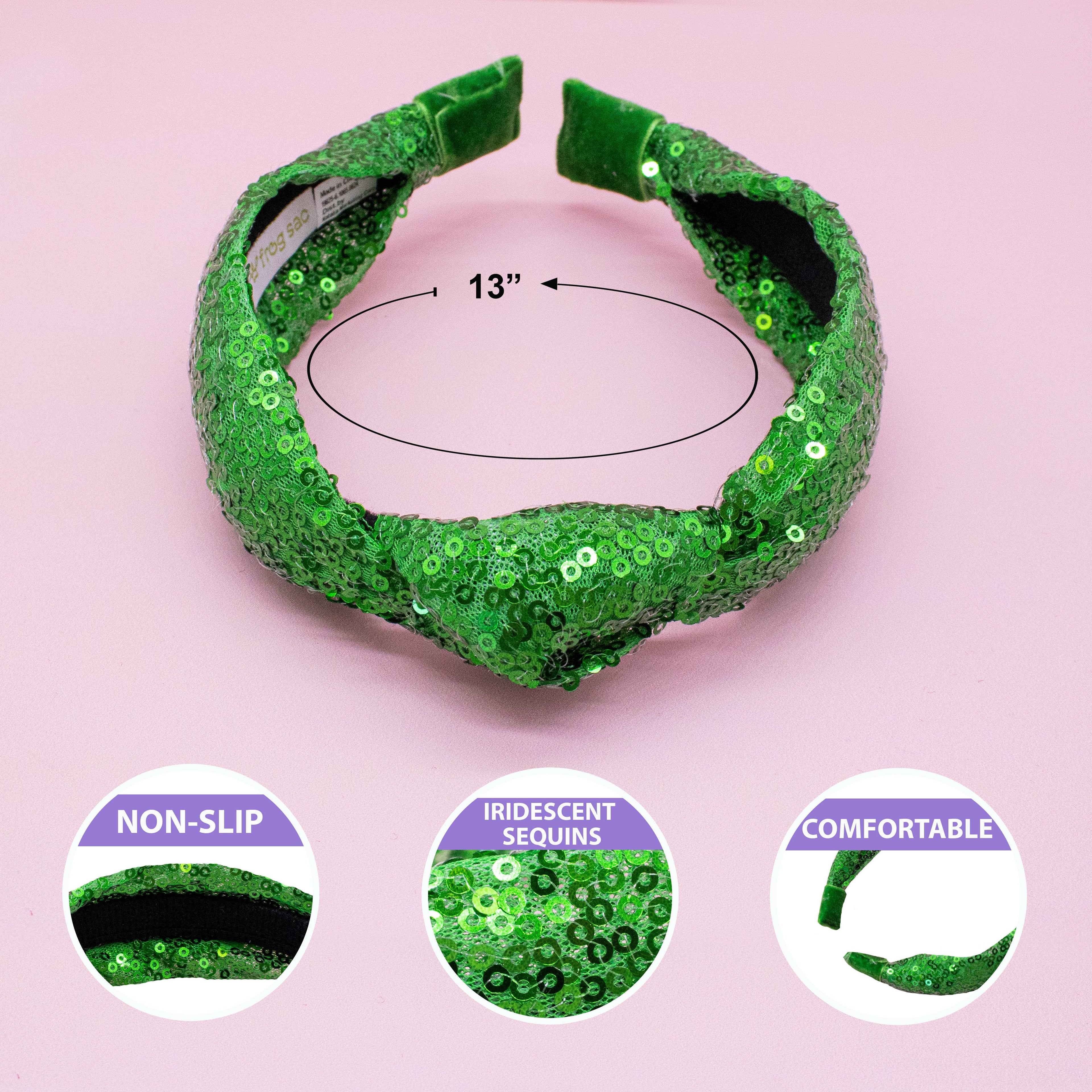 Sequin Knot Headband - Valentine's, Christmas, St. Patrick's
