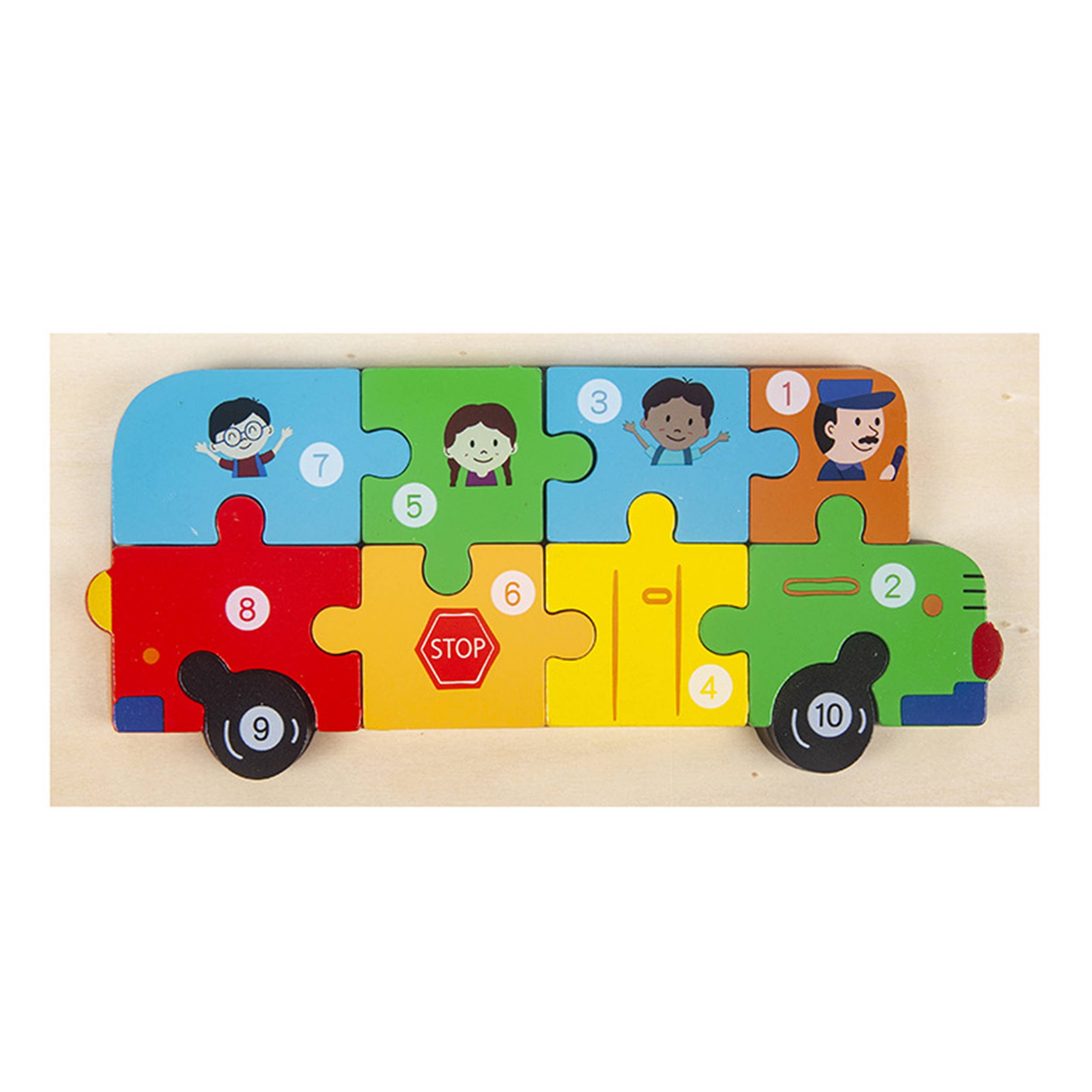Transport Mix Wooden Puzzle Montessori Kids Toy