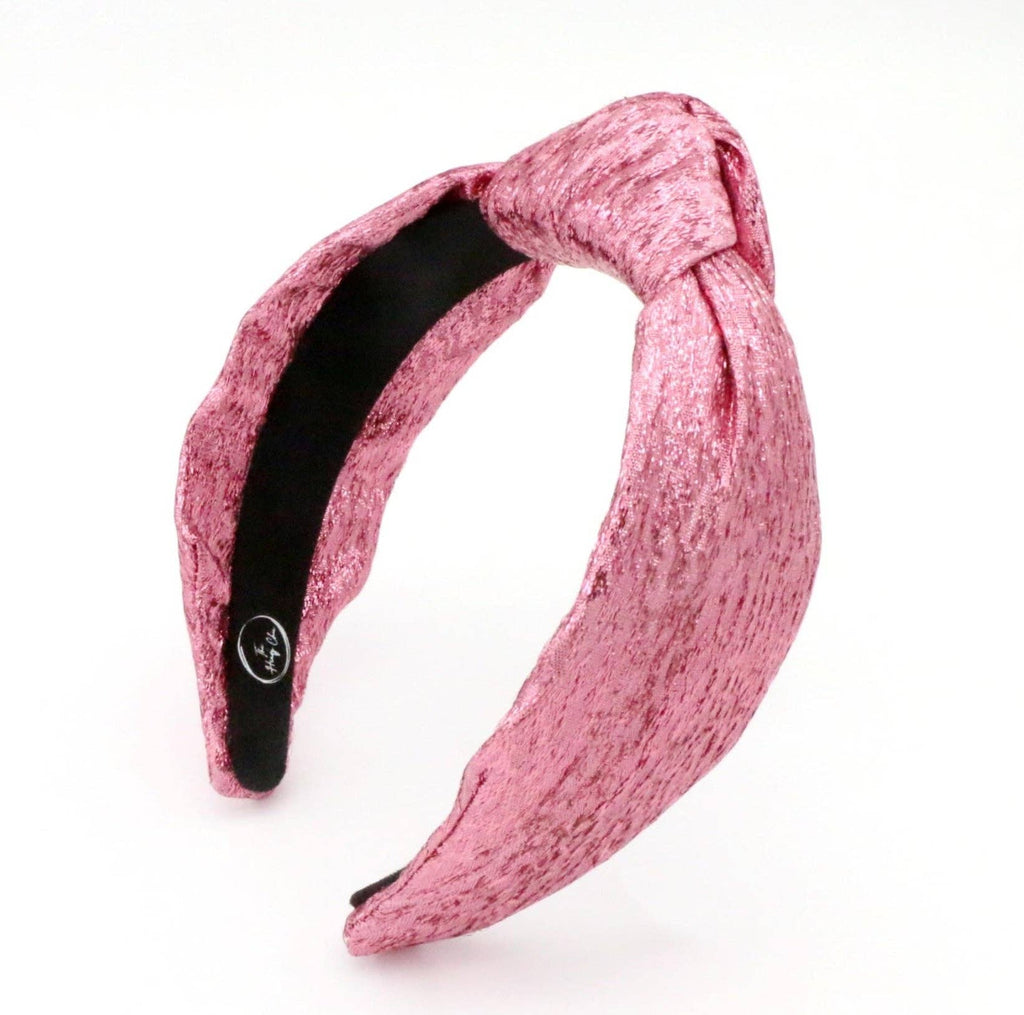  Pink Tinsel Knotted Headband