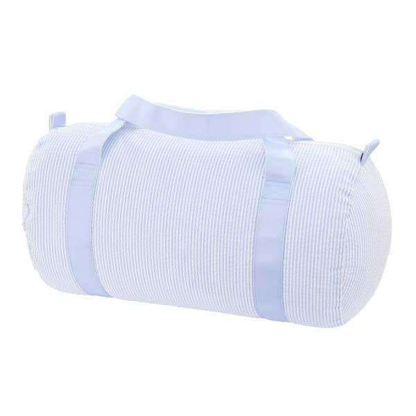 Baby Blue Seersucker Medium Duffel | Mint