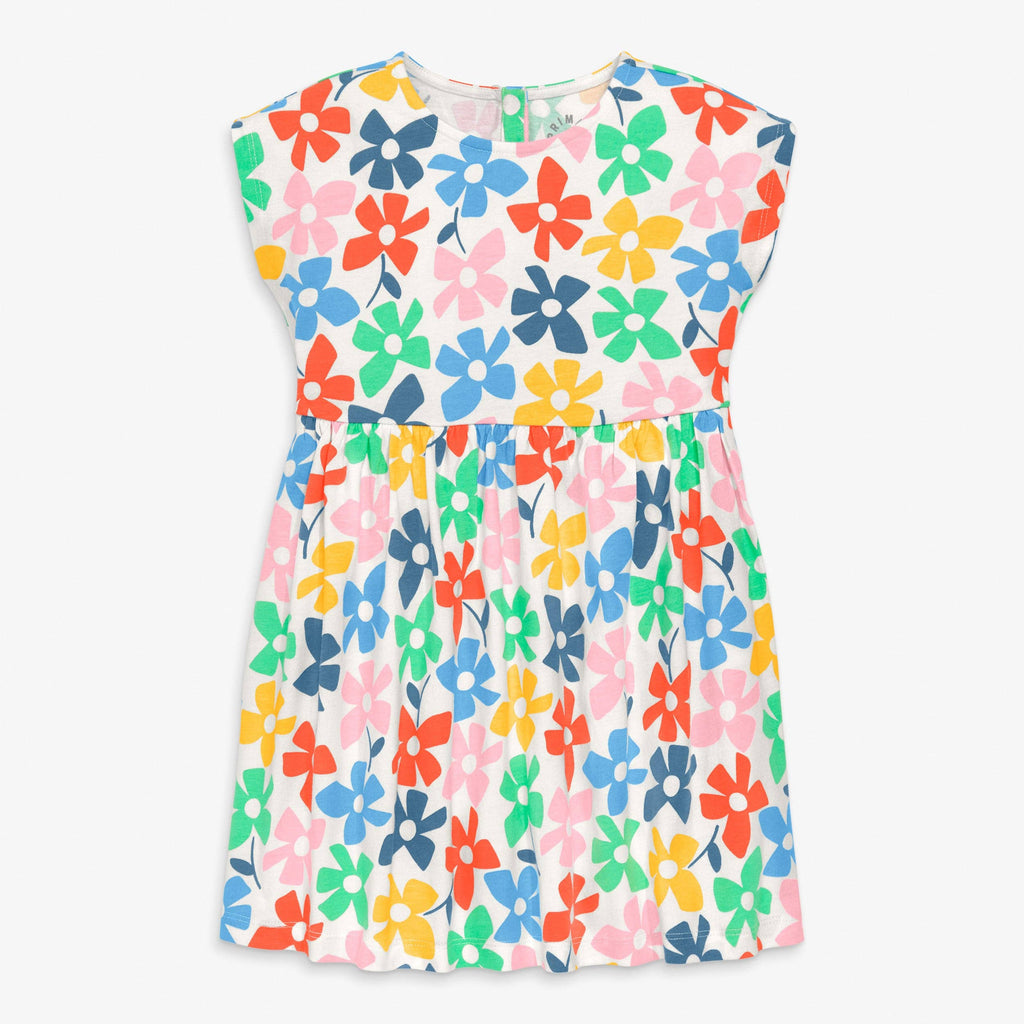 Kids backyard dress in rainbow blooms