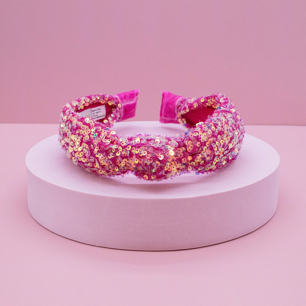 Kids Knot Headband - Rainbow Sequin Knotted Hair Accessories