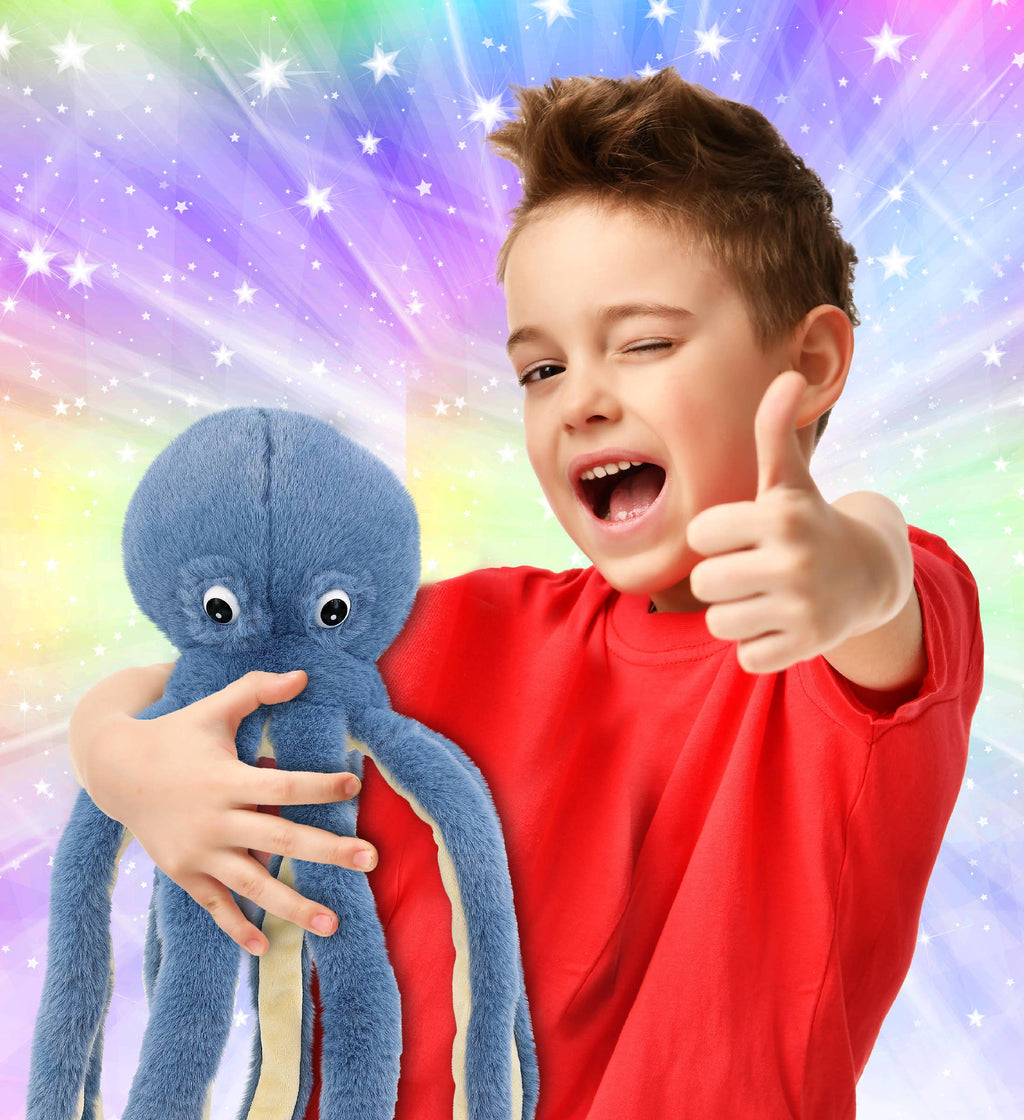 Super-Soft Plush - Blue Octopus 15"