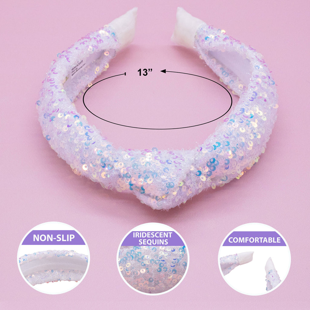 Kids Knot Headband - Rainbow Sequin Knotted Hair Accessories