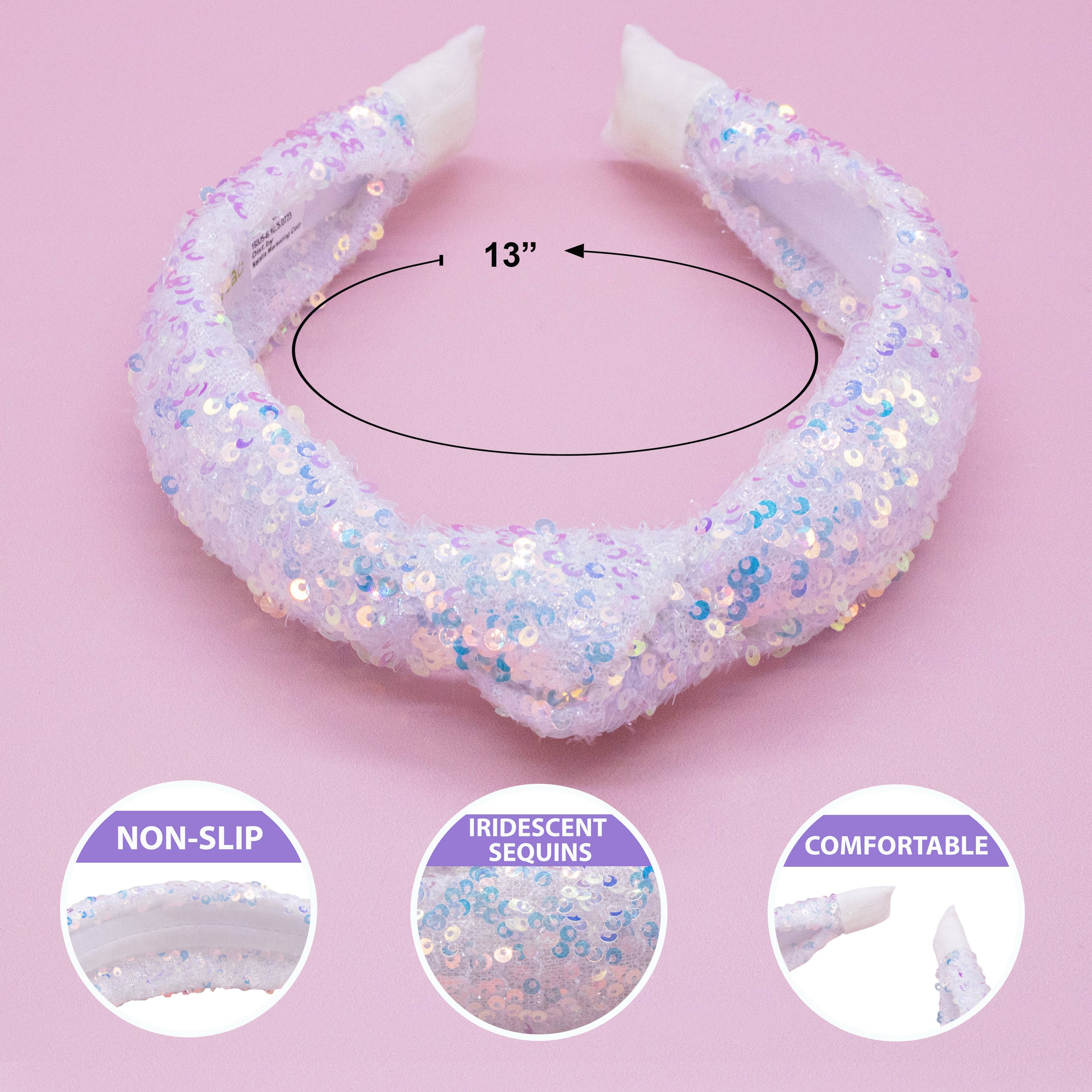 Kids Knot Headband - Rainbow Sequin Knotted Hair Accessories