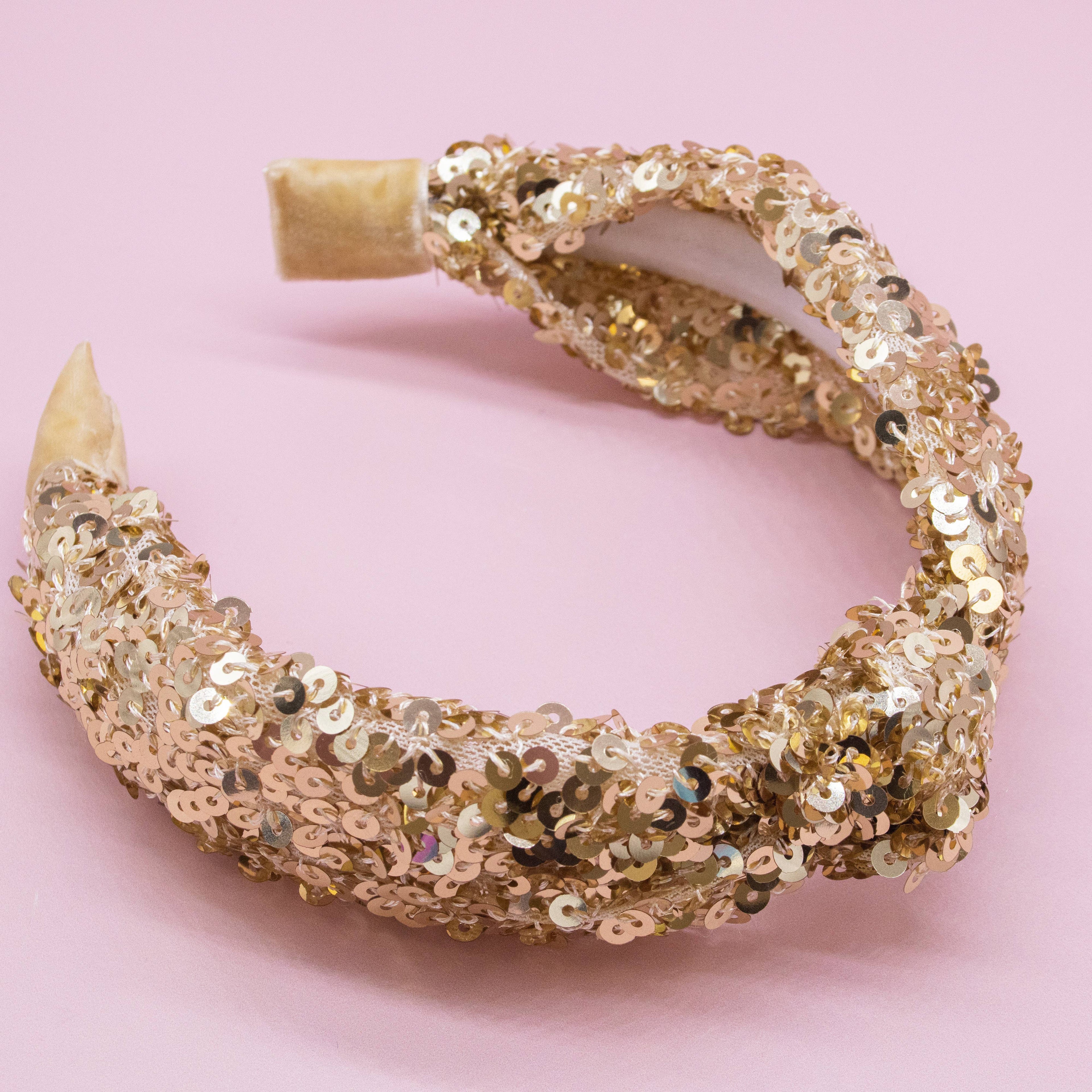 Kids Knot Headband - Rainbow Sequin Knotted Hair Accessories