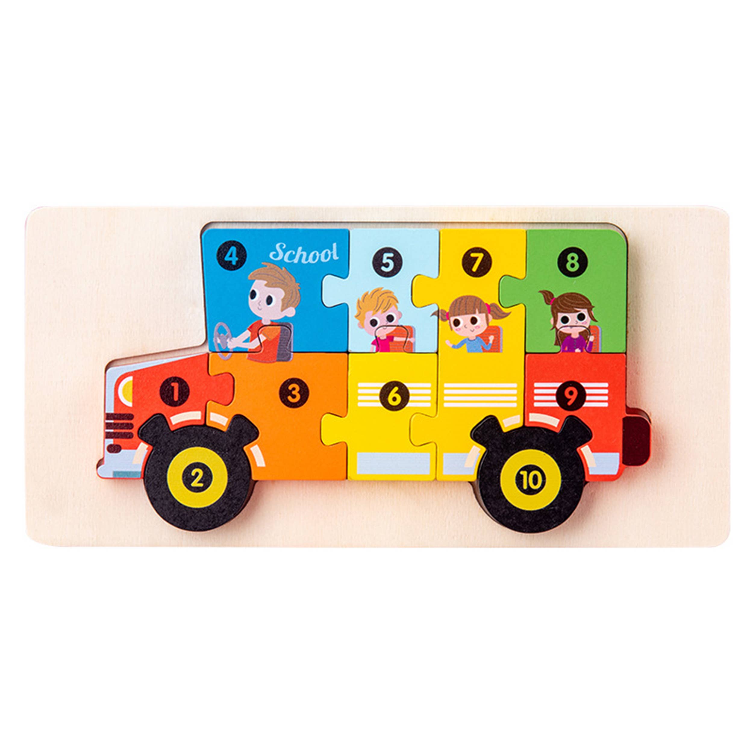 Transport Mix Wooden Puzzle Montessori Kids Toy